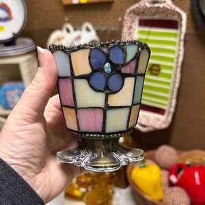 Stained Glass Mosaic Candle Holder